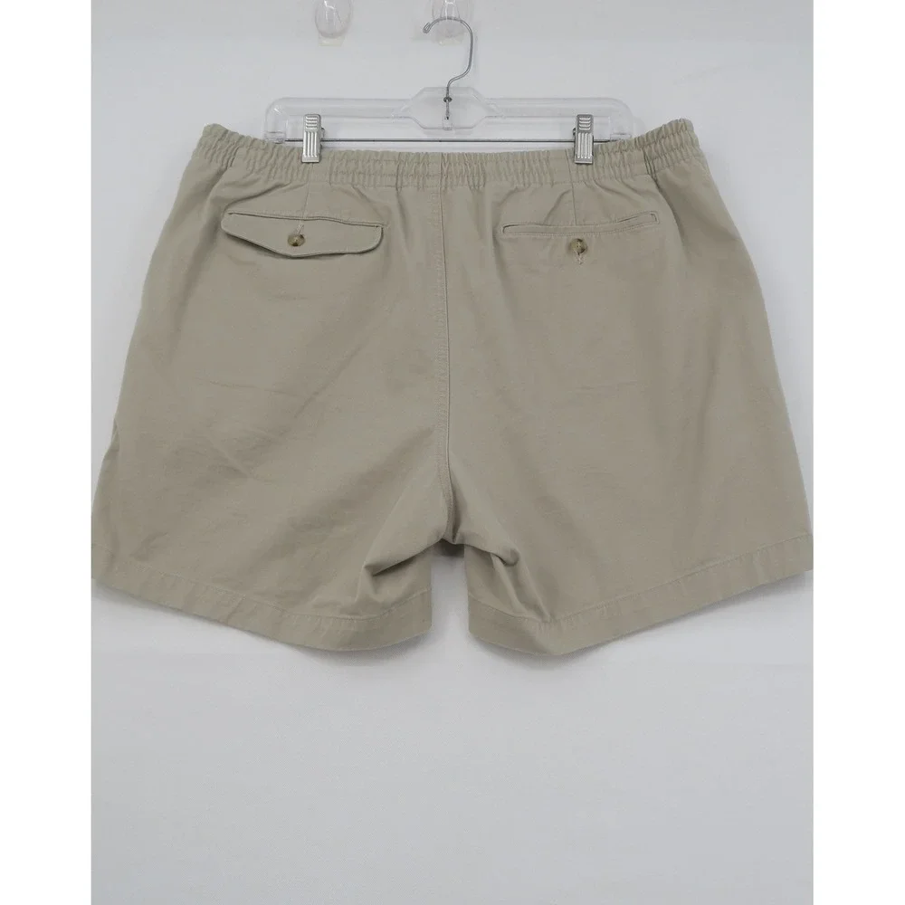 Polo Ralph Lauren Mens Stretch Classic Fit Elastic‎ Waist Khaki Shorts Tan XL